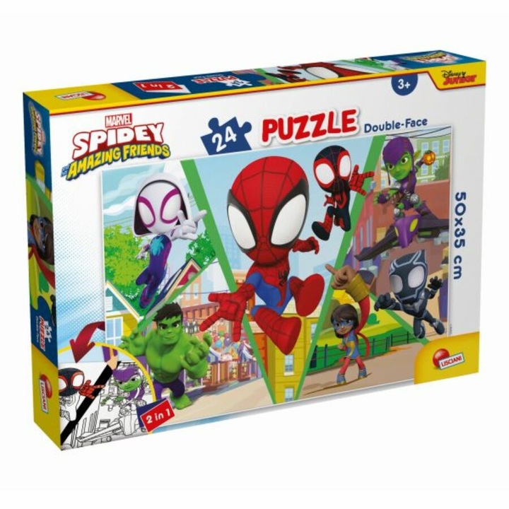 Пъзел Lisciani 2 в 1, Spidey, 24 части