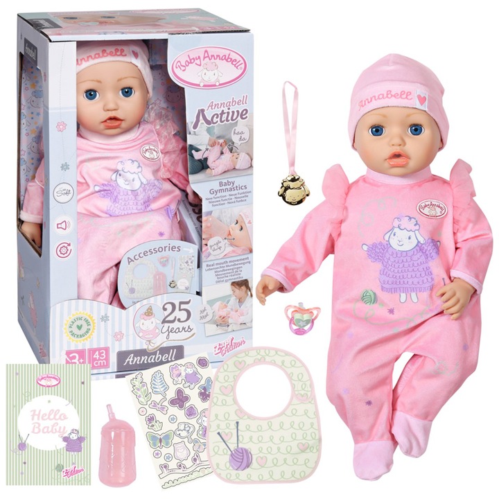 Играчка за кукла с аксесоари Zapf Baby Annabell 43 см