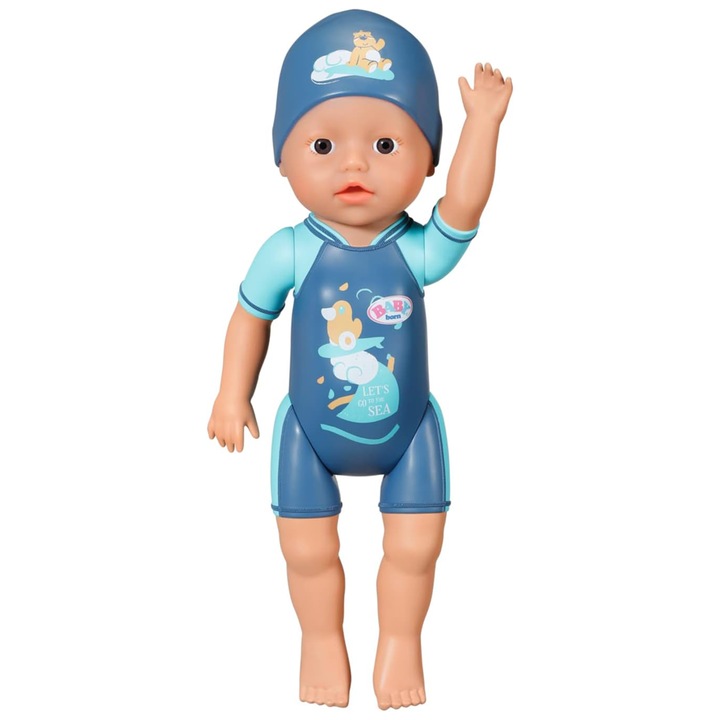 Кукла, Zapf, Baby Born My First Swim, 30 см, синьо