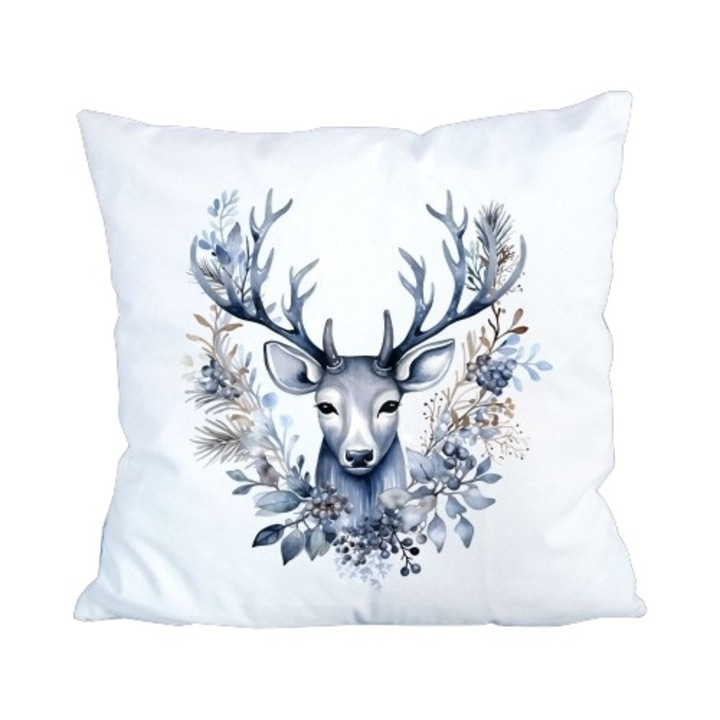 Perna decorativa de Craciun, cu umplutura, model cap de cerb