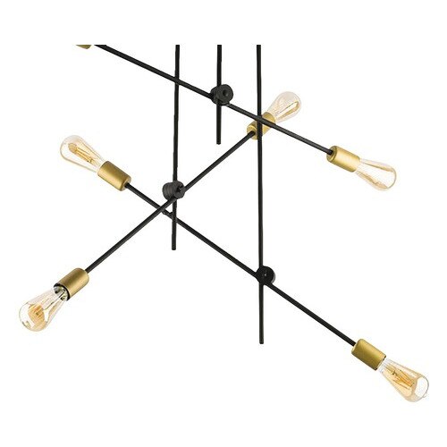 Lustra Axis E27 Max. 6x60w, 73x74 Cm, Negru/bronz - eMAG.ro