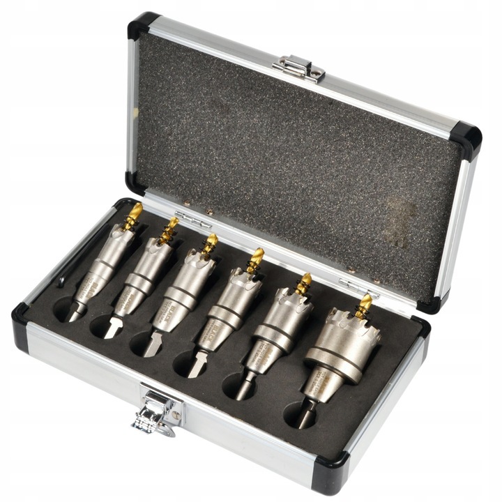 Set carote 16-35mm cu vidia pentru metal burghie din titan 6piese (21207)