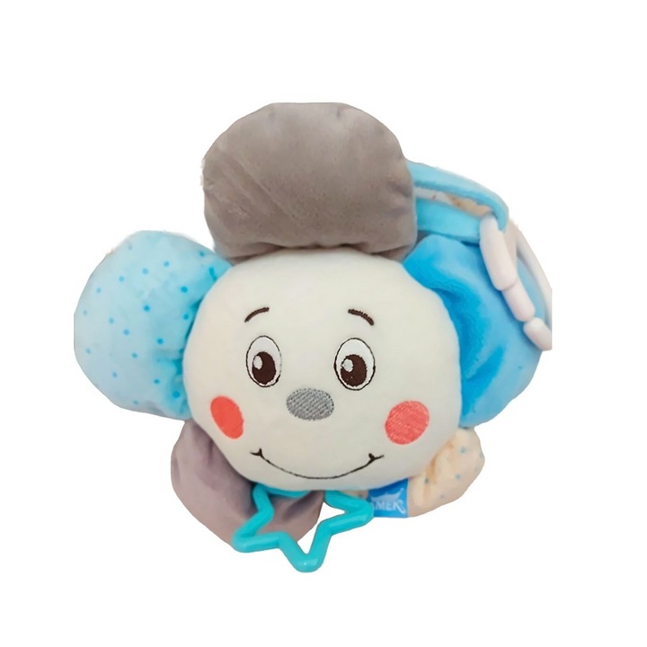 Lámpás AmekToys Virág, Zenés játék, Kék, 26cm
