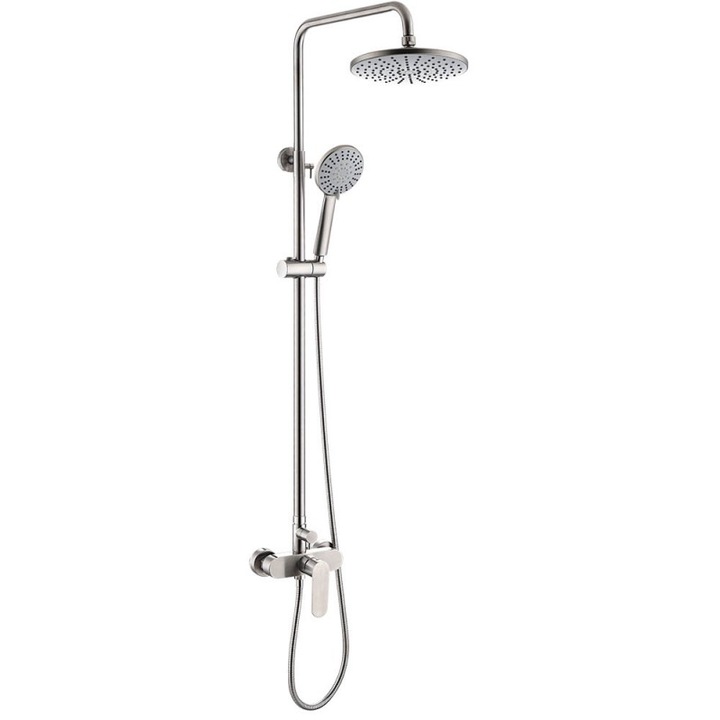 Sistem de dus, Inter Ceramic, ICT 6237BS, baterie, cap de dus, piesa de mana si furtun