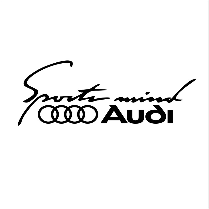 Sticker Auto Sports Mind Audi 20x 8 cm