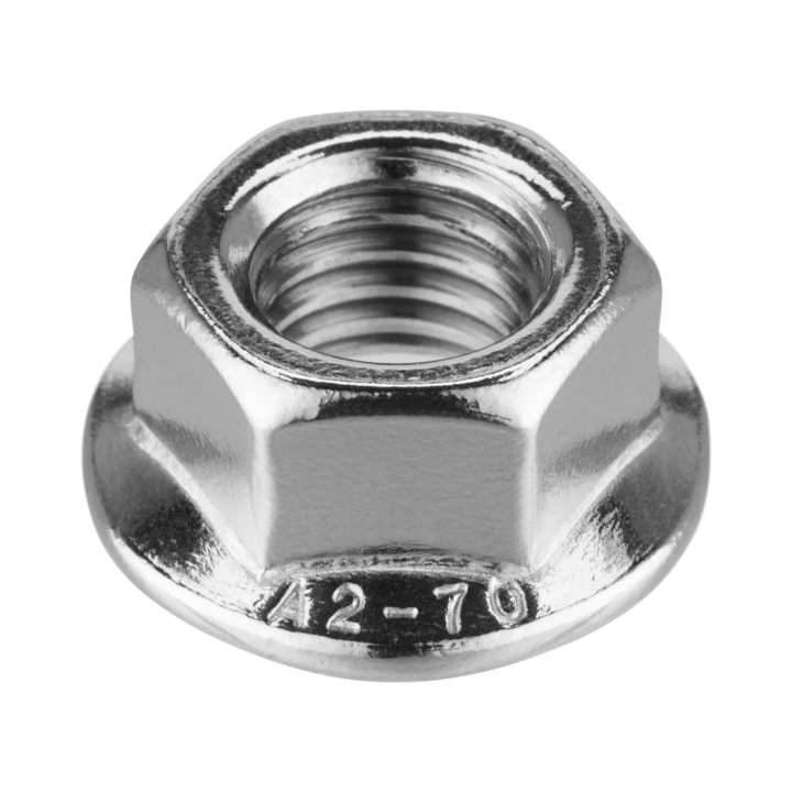 100x Piulita autoblocanta hexagonala cu flansa DIN6923, M8