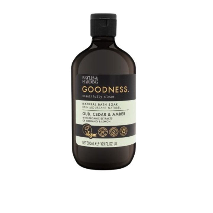Baylis & Harding Goodness fürdőhab - Oud, Cedar & Amber, 500 ml
