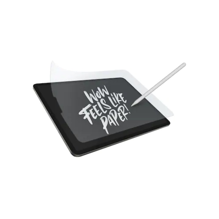Folie de protectie din sticla cu textura de hartie pentru Apple iPad 10th Generation (2022), 10.9", ideala pentru desenat/scris, mata, anti-reflexie