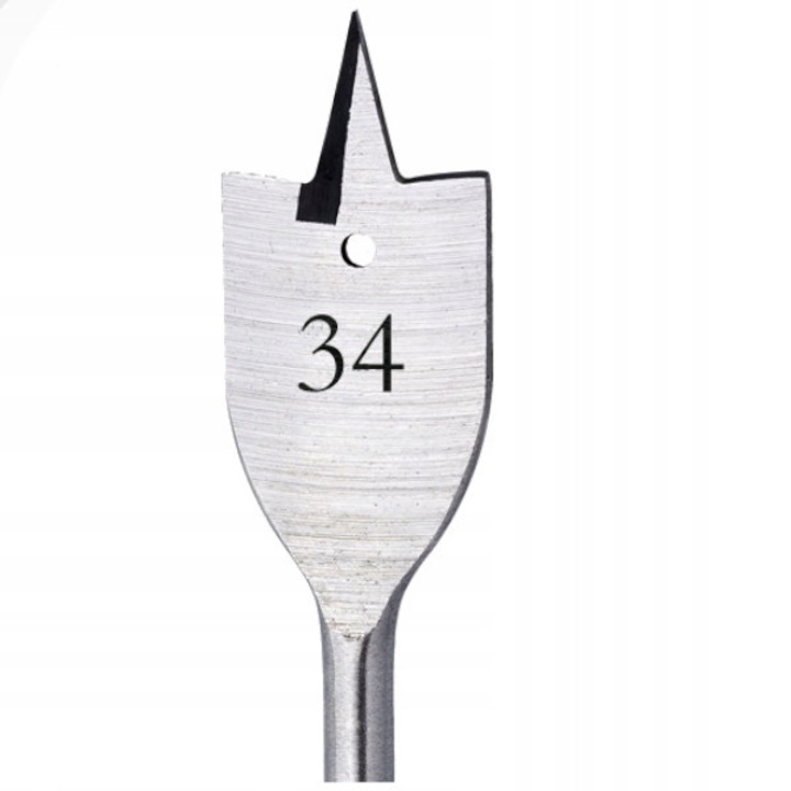 Burghiu cu lama pentru lemn, Diametrul burghiului: 34 mm, Tip: Lama, Tip de prindere: HEX, design robust