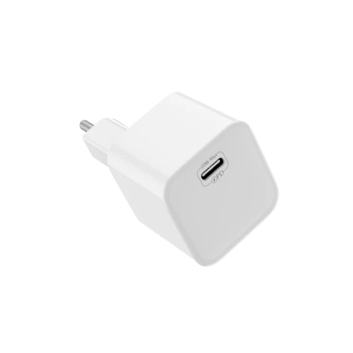 Incarcator Retea USB type-C, eRDX®, Fast Charge, 20W, PD 3.0, Mini, Compatibil Iphone / Android