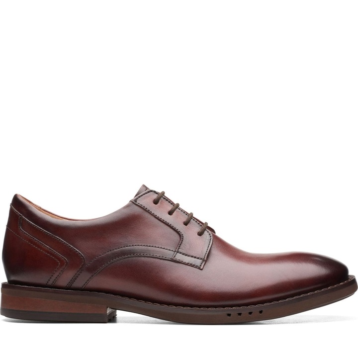 Pantofi barbati, Clarks, Piele, Maro, 42EU