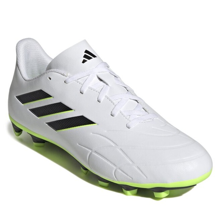 Ghete de fotbal Copa Pure 4, Adidas, Piele, Alb/Negru, Alb