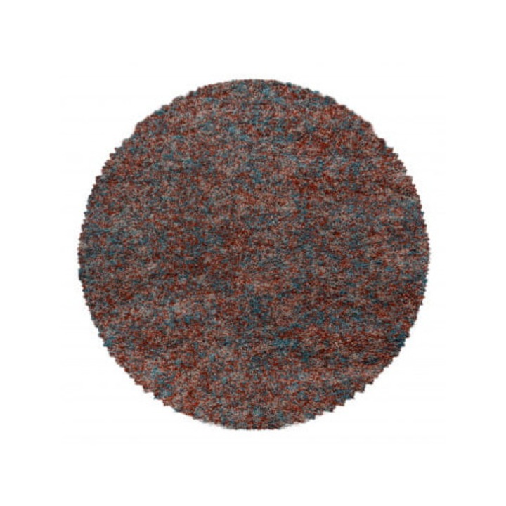 Covor Shaggy, Ayyildiz, Enjoy, 120x120 cm, Polipropilena, Modern, 2500 g/m², Rotund, Spate Din Juta Naturala, Oeko-Tex Standard 100, Dens Si Pufos, Pentru Interior, Multicolor