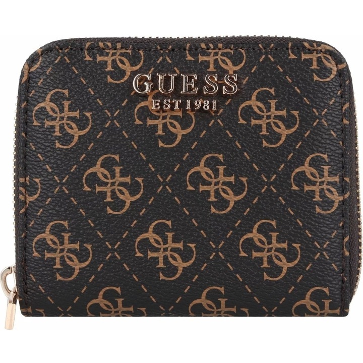 Портфейл, Guess, полиуретан, черен/кафяв, един размер