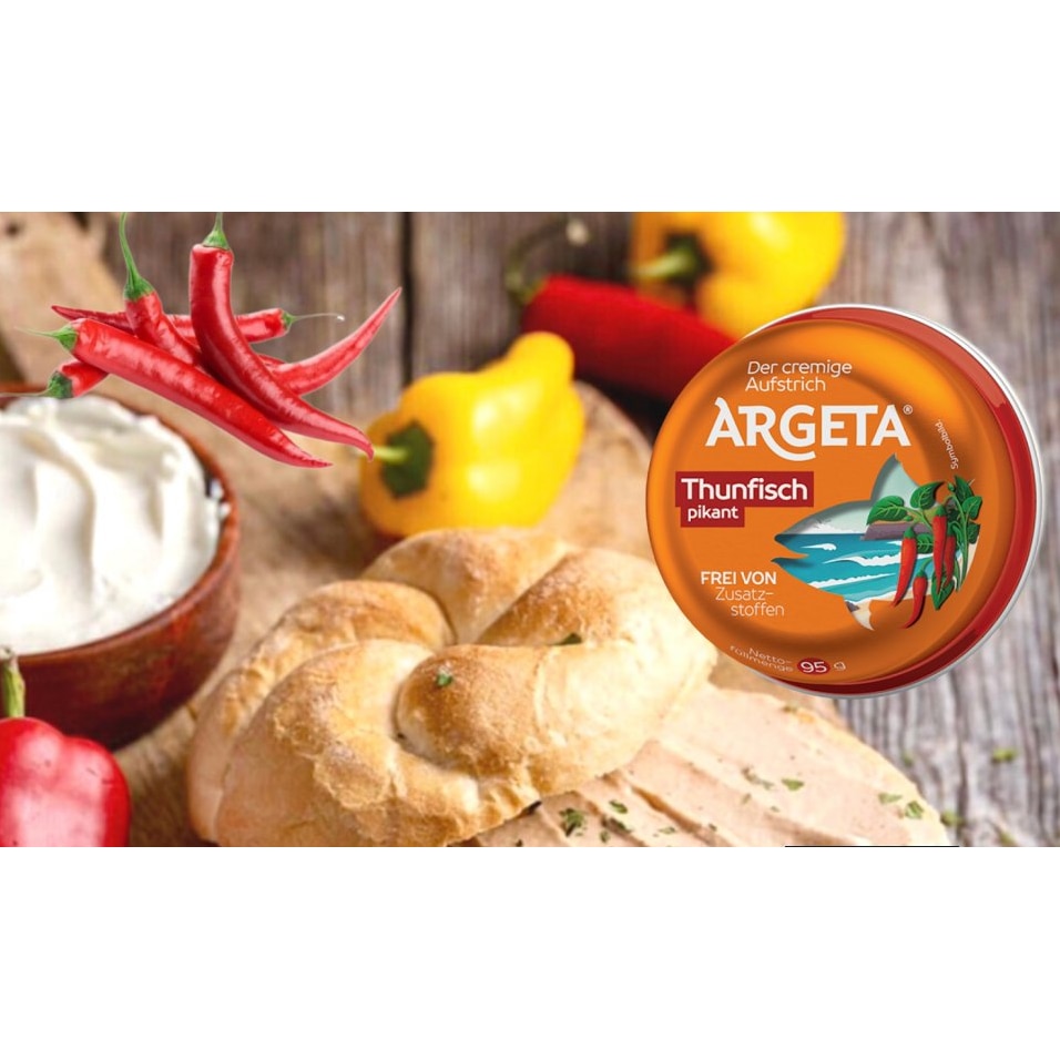 Pasta Tartinabila Picanta din Carne de Ton, Thunfisch pikant, Argeta ...