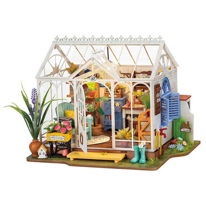 Rolife 3D Puzzle, Miniatűr ház DIY Álmodozó kerti ház, 240 db-os