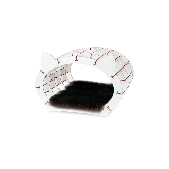 EWA 3D Puzzle, Fehér ház macskáknak - fekete szőr, 152 db-os