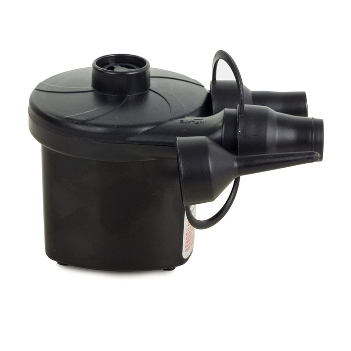 Longziming felfújó szivattyú, 12V és 230V, fekete, komplett készlet adapterekkel és 3 heggyel