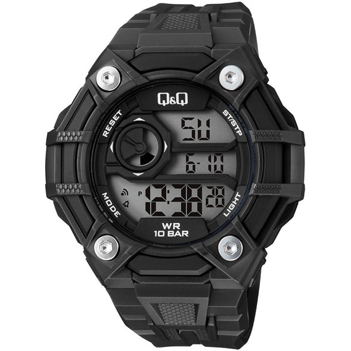 Ceas barbatesc Q&Q G18A, Gri, Negru