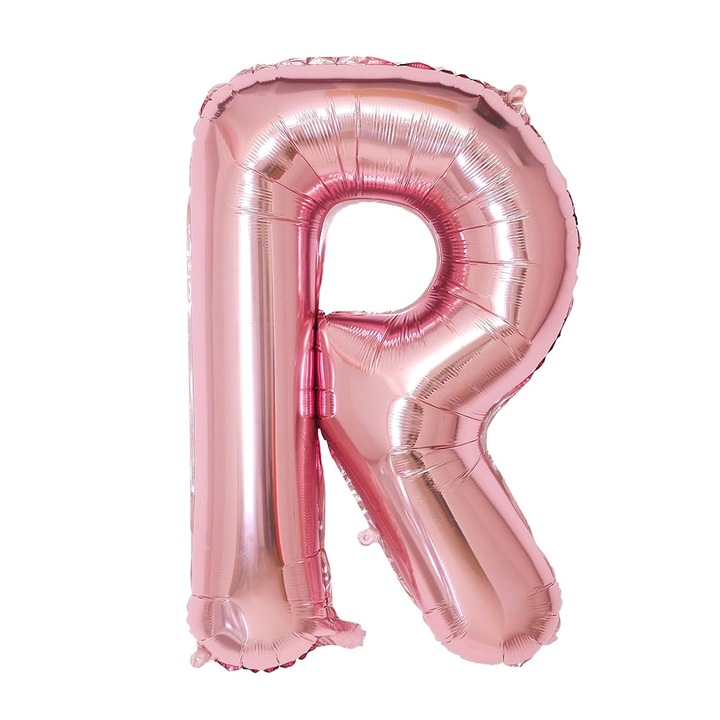 Фолиев балон JUP MAXEE 11143-58 8865-15, Буква R, Розово злато, 16"/40.6 см височина