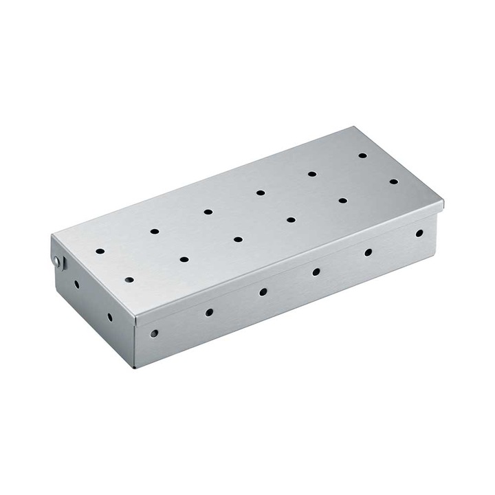 Cutie de afumat, Severin, Fier, 22x9.5x4.5 cm, Argintiu