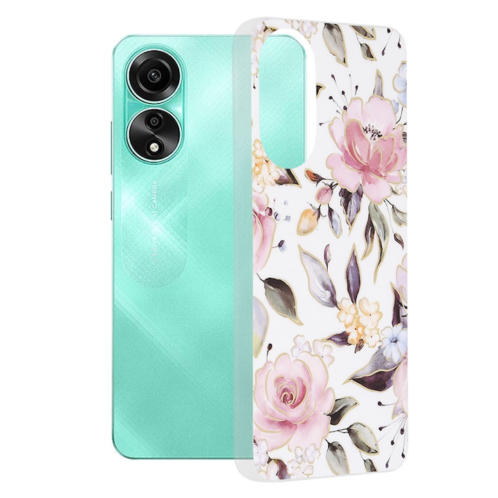 Кейс за Oppo A78 4G - Techsuit Marble Series - Chloe White