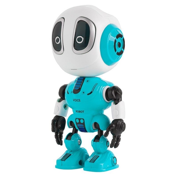 Interaktív robot mikrofonnal és hangszóróval, Blue Robo 120 x 55 x 50 mm