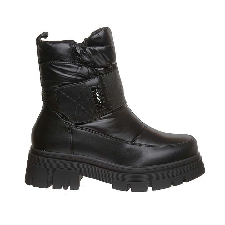 Cizme de zapada din Fas, Imblanite, Negru