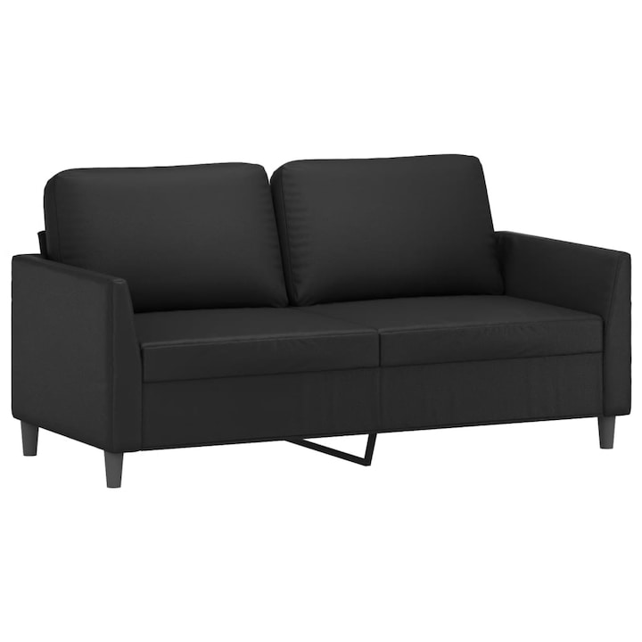 vidaXL 2 személyes fekete műbőr kanapé 140 cm359333