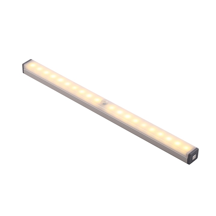 LED éjszakai lámpa, Műanyag, 20 cm, USB, Fehér