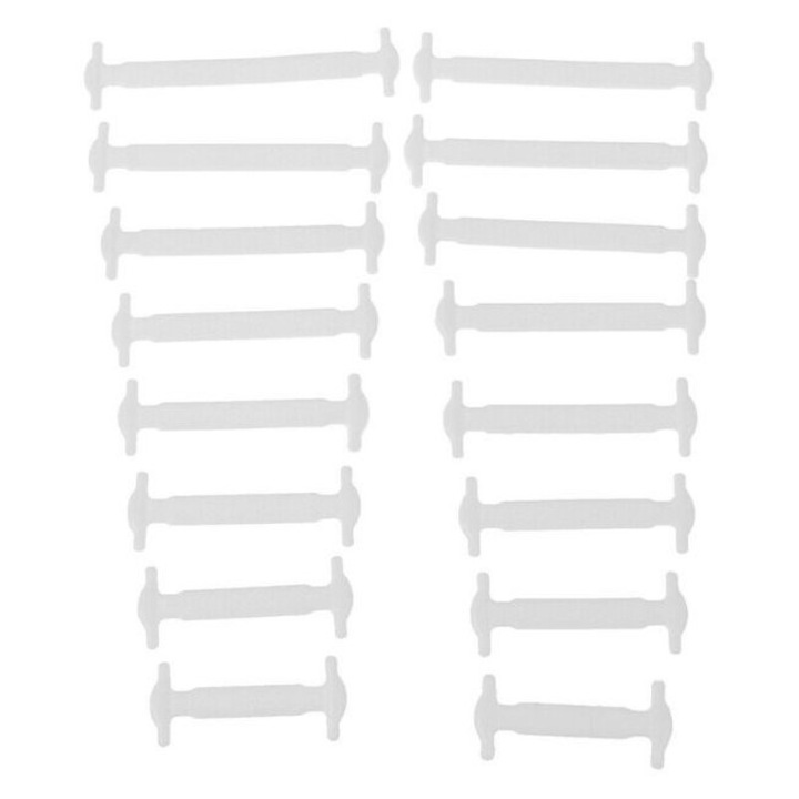 Sireturi din silicon fara legare - Alb