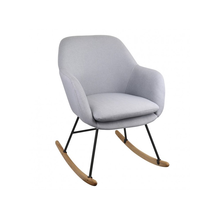 Люлеещ се стол Grey Duck Rocking, дърво, метал, полиестер, 64 х Д. 78 х В. 87,5 см, 8 кг