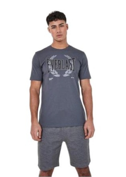 Férfi póló, Everlast, pamut, szürke, Szürke