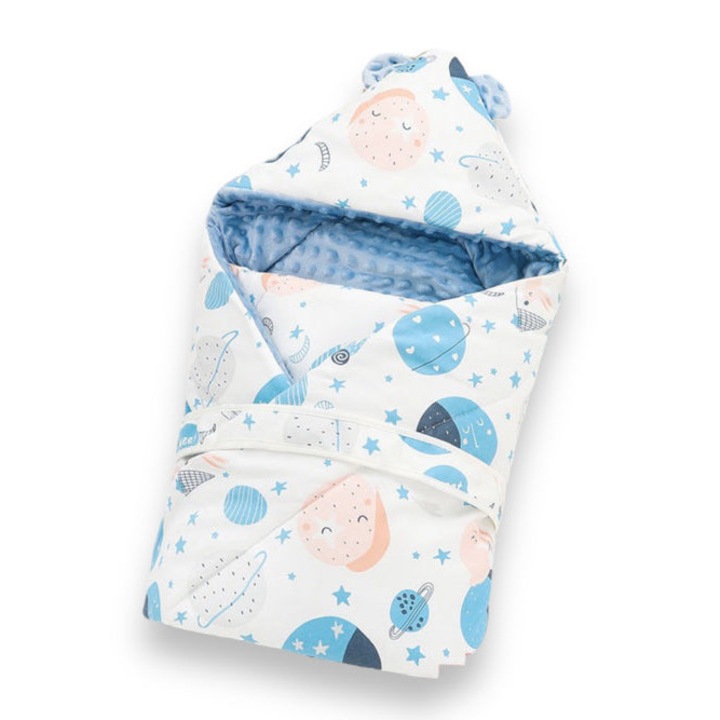 Többfunkciós újszülött takaró 80x80 cm - bolygó nyomat