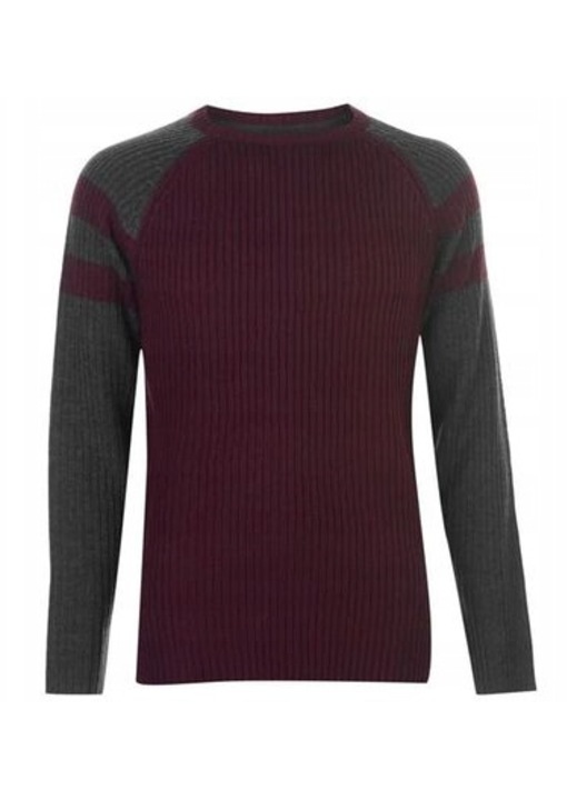 Pulóver, Pierre Cardin, akril, bordó/szürke, S INTL