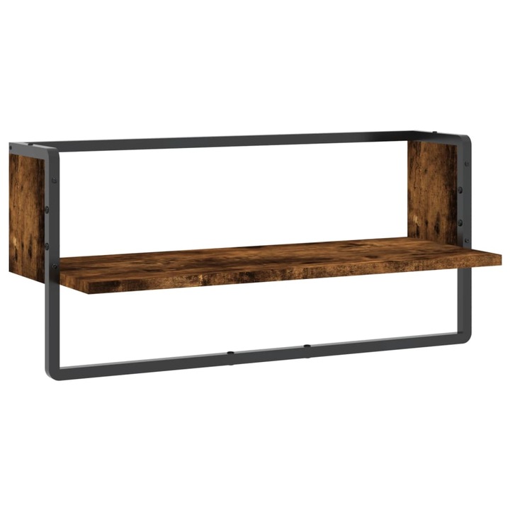 VidaXL fali polc rudakkal, füstös tölgy, 65x25x30 cm 2.3 kg