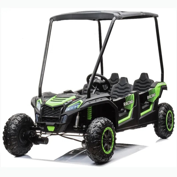UTV electric pentru 4 copii, Kinderauto Racing 4x 150W 24V 14Ah, verde