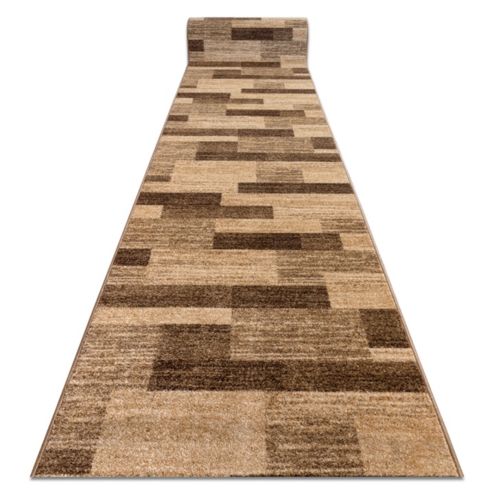 Dywany Łuszczów Futó szőnyeg karmel deski táblák - dió 100cm, 100x850 cm