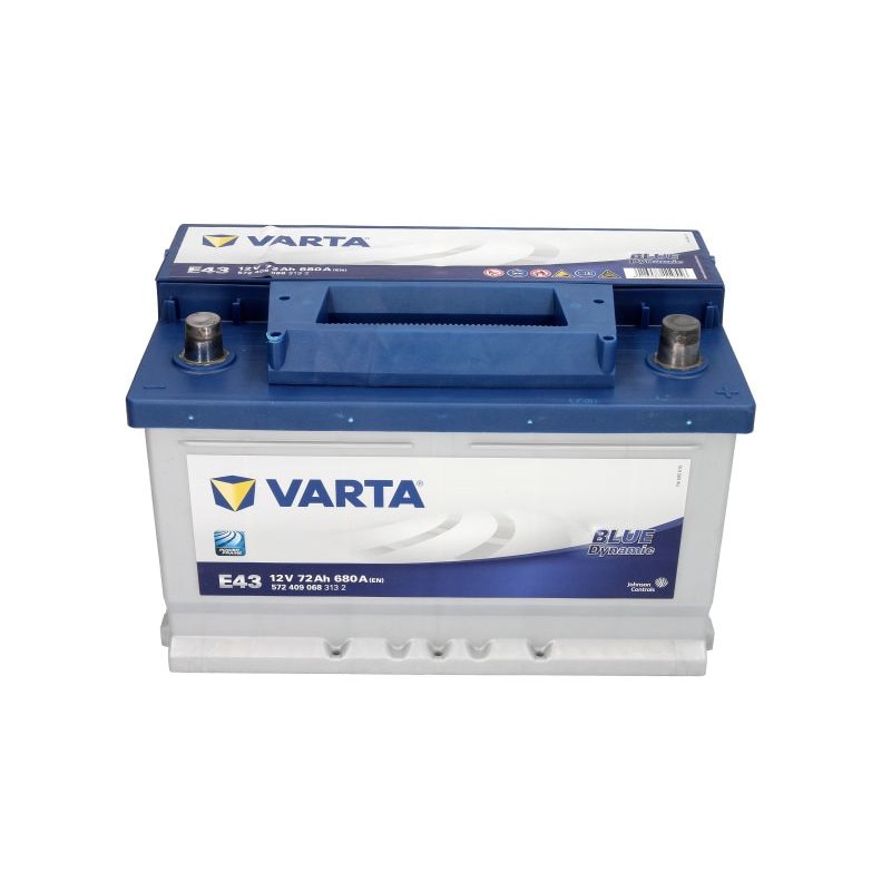 Акумулатор за кола VARTA 72AH 680A BLUE DYNAMIC R+ - E43