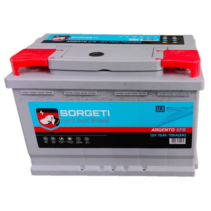 Baterie auto SORGETI ARGENTO EFB 75Ah