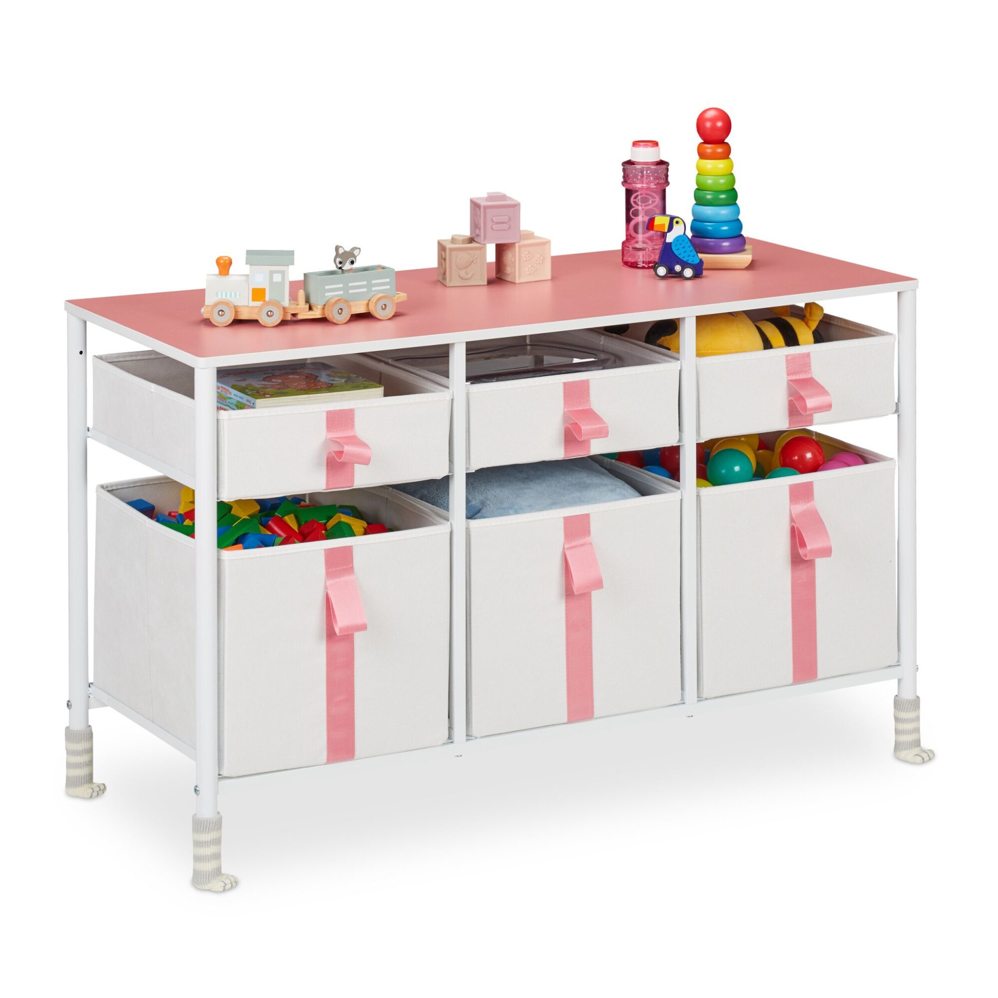 Comoda pentru copii, Relaxdays, 6 sertare, dimensiuni 61.5 x 100 x 40.5 ...