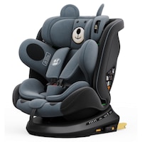Scaun Auto BUF BOOF® P100 UrsBlack – i-Size 40–150 cm, ISOFIX, Pivotant 360°, Reclinabil 165°, 0–36 kg