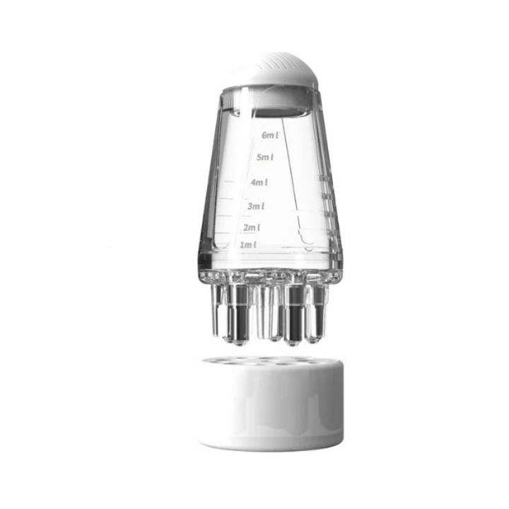 Instrument aplicare ulei pentru scalp, EVNC, Essential Scalp Tool, cu role de masaj