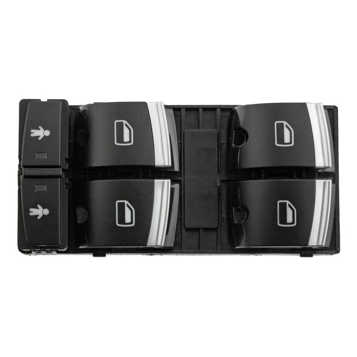 Elektromos ablakkapcsoló, fekete-króm, Audi Q7 2006-2015