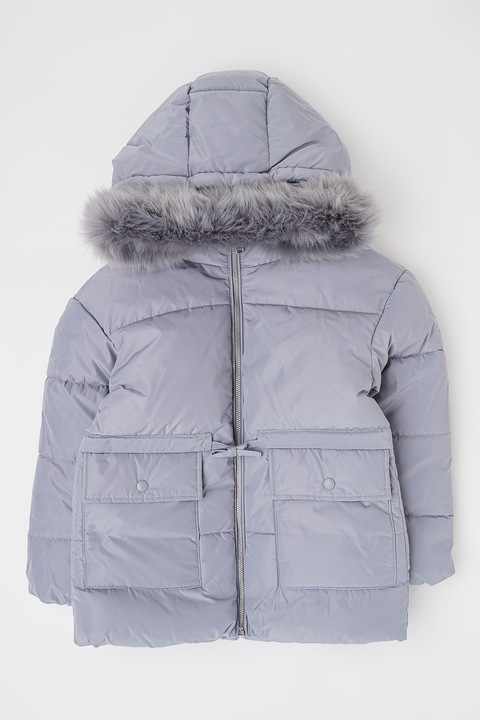 United Colors of Benetton, Geaca cu buzunare cu clapa, Gri cenusiu