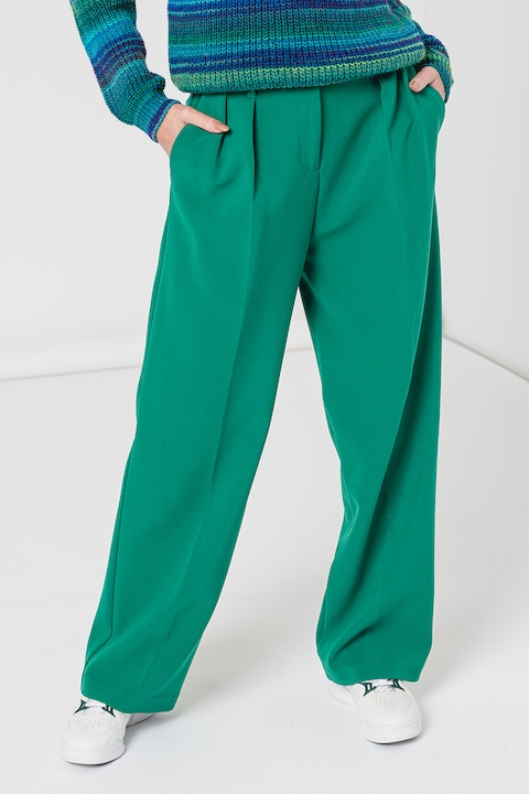 United Colors of Benetton, Egyszínű bő szárú nadrág, Zöld