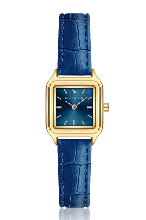 Emily Westwood, Karóra bőrszíjjal, Aranyszín, Tengerészkék