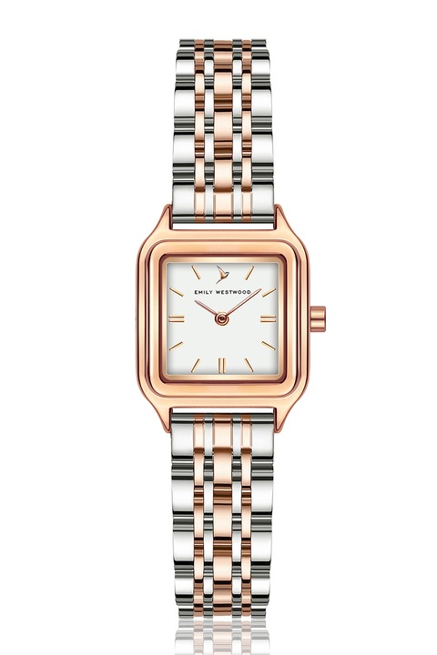 Emily Westwood, Часовник с верижка от неръждаема стомана, Rose Gold, Сребрист