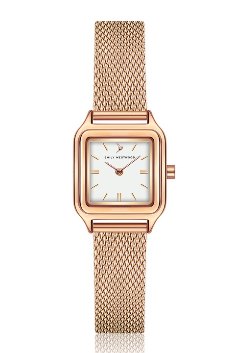 Emily Westwood, Karóra hálós fémszíjjal, Rózsaarany