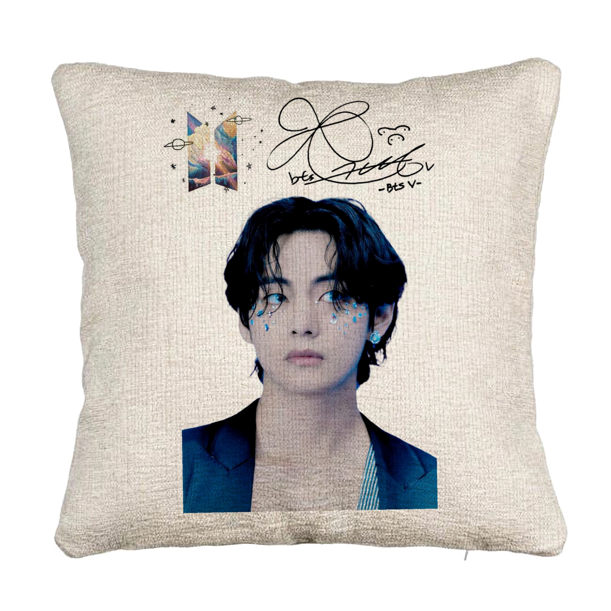 Декоративна възглавница BTS Army Sofa, Цветна, 40x40 см, С цип - eMAG.bg